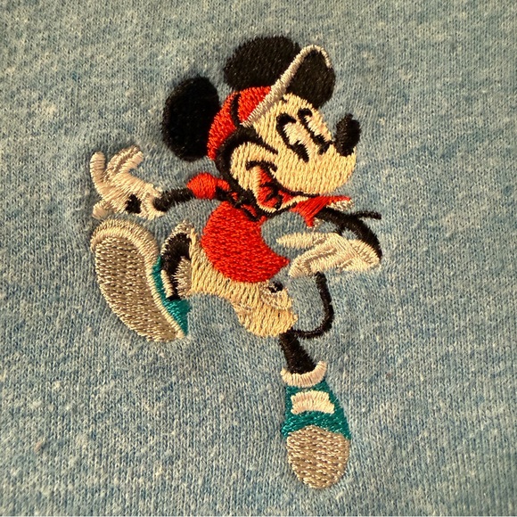 Disneyland Sweatshirt Embroidered Icons Characters Limited Edition Blue Large - Picture 8 of 10